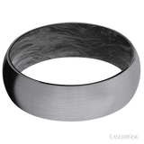 7 mm wide Domed Tantalum band featuring a Forged Carbon Fiber sleeve