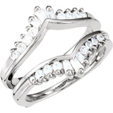 14K 3/8 CTW Natural Diamond Ring Guard