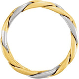 14K Yellow and White Woven Band