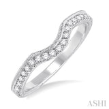 1/5 ctw Round Cut Diamond Wedding Band in 14K White Gold