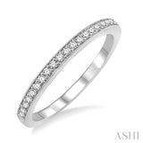1/5 ctw Round Cut Diamond Wedding Band in 14K White Gold