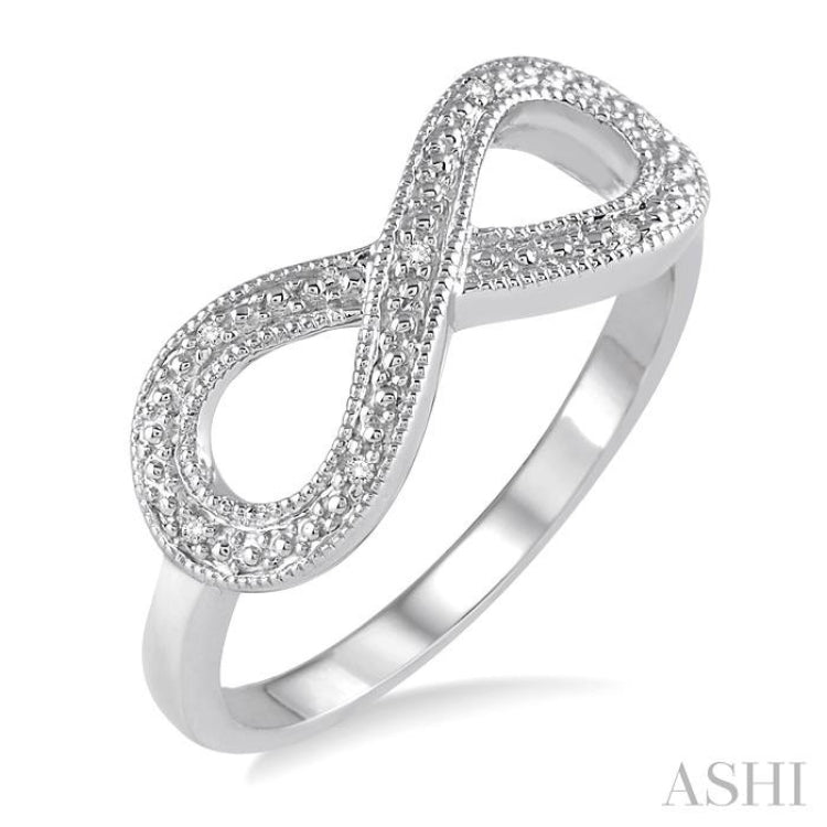 1/50 ctw Round Cut Diamond Fashion Ring in Sterling Silver