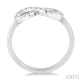 1/6 Ctw Round Cut Diamond Infinity Petite Ring in 10K White Gold