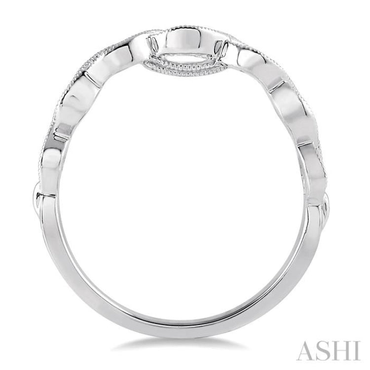 1/5 ctw Round Cut Diamond Wedding Band in 14K White Gold