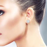 3 ctw Lovebright Round Cut Diamond Stud Earrings in 14K White Gold