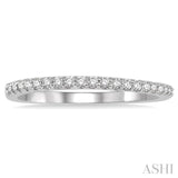 1/6 ct Round Cut Diamond Wedding Band in 14K White Gold