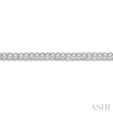 1/4 Ctw Round Cut Diamond Miracle Plate Bracelet in 10K White Gold