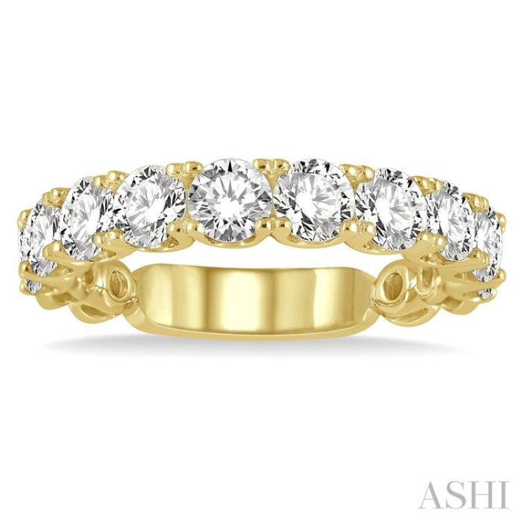 2.00 ctw Lattice Round Cut Diamond Wedding Band in 14K Yellow Gold