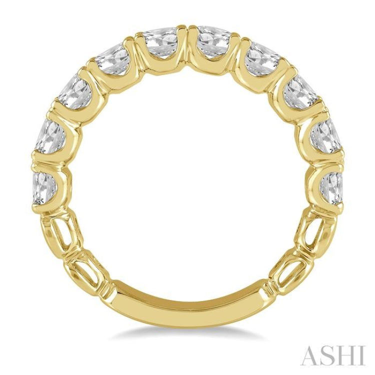 2.00 ctw Lattice Round Cut Diamond Wedding Band in 14K Yellow Gold