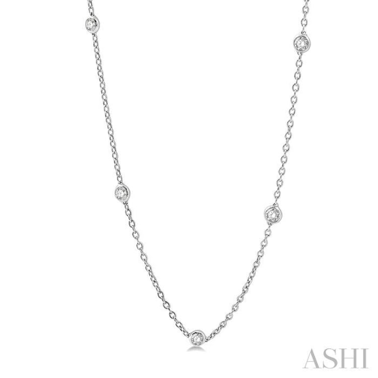 2 ctw Round Cut Diamond Fashion Necklace in 14K White Gold