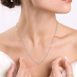 2 ctw Round Cut Diamond Fashion Necklace in 14K White Gold