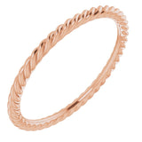 14K 1.3 mm Skinny Rope Band