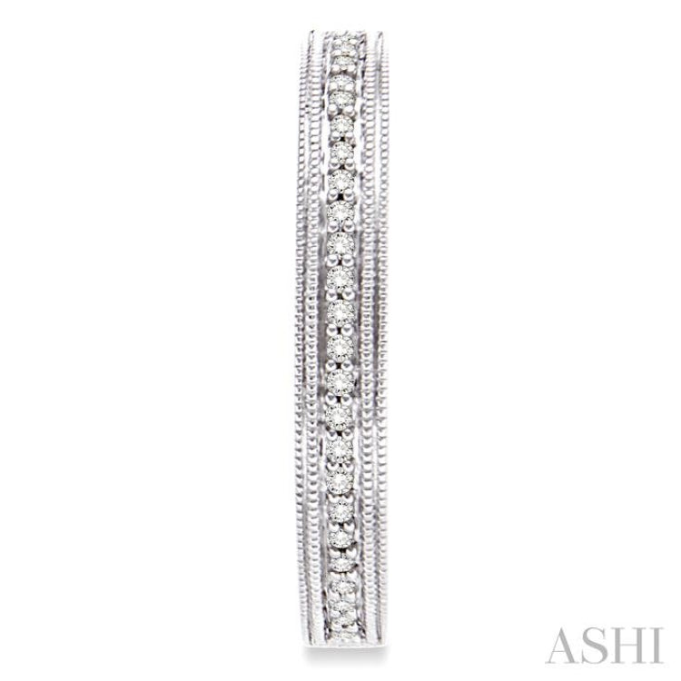 1/4 ctw Single Cut Diamond Hoop Earrings in Sterling Silver