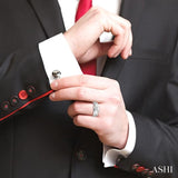 1/20 Ctw Round Cut Diamond Men's Ring in Sterling Silver