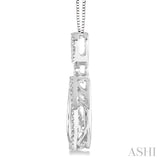 3/8 ctw Diamond Emotion Pendant in 14K White Gold with Chain