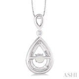 3/8 ctw Diamond Emotion Pendant in 14K White Gold with Chain