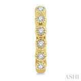 1/10 ctw Round Cut Diamond Huggie Earrings in 10K Yellow Gold