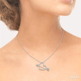 1/20 ctw Heart and Arrow Round Cut Diamond Pendant With Chain in Silver