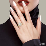 1 ctw Emerald Shape Baguette and Round Cut Diamond Semi-Mount Engagement Ring in 14K Yellow and White Gold