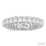 3 ctw Eternity Oval Cut Diamond Wedding Band in 14K White Gold
