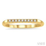 1/20 ctw Bar Top Round Cut Diamond Stackable Petite Ring in 10K Yellow Gold