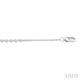 1/5 ctw Bezel Round Cut Diamond Petite Bracelet in 10K White Gold