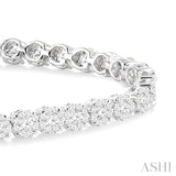 3 ctw Round Cut Lovebright Diamond Tennis Bracelet in 14K White Gold