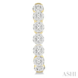 1 ctw Round Cut Lovebright Diamond Hoop Earrings in 14K Yellow and White Gold