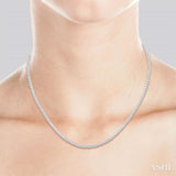 5 ctw Round Cut Diamond Tennis Necklace in 14K White Gold
