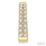 1/3 ctw Round Cut Diamond Petite Huggie Earrings in 14K Yellow Gold