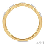 1/10 ctw Open Link Round Cut Diamond Stackable Fashion Ring in 14K Yellow Gold