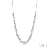 2 Ctw Round Cut Diamond Illusion Necklace in 10K White Gold