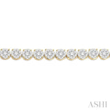5 ctw Round Cut Diamond Lovebright Tennis Bracelet in 14K Yellow and White Gold