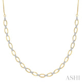 1 ctw Round Cut Diamond Open Link Necklace in 14K Yellow Gold