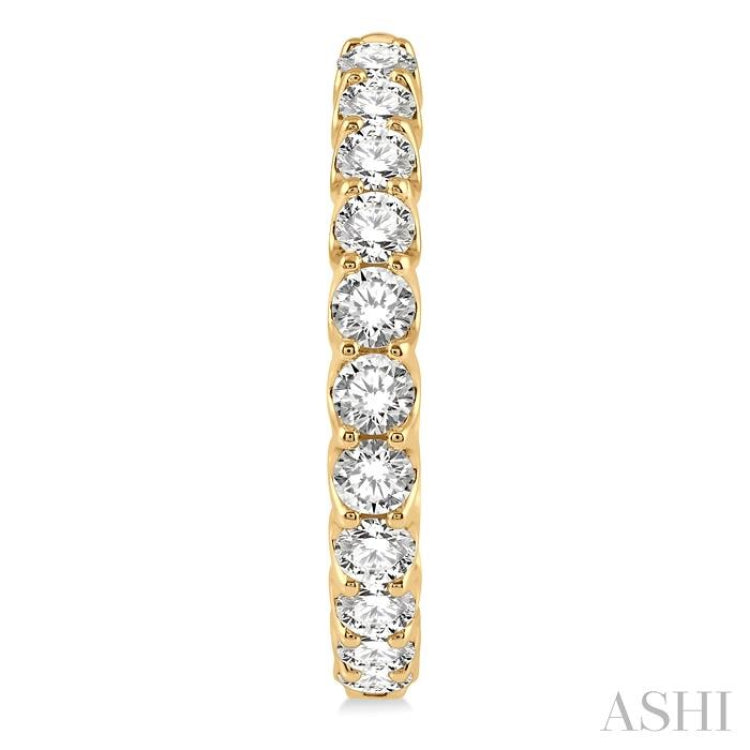 10.00 ctw Inside-Out Round Cut Diamond Hoop Earrings in 14K Yellow Gold