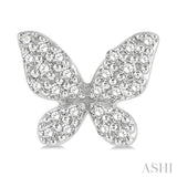 1/5 ctw Butterfly Motif Round Cut Diamond Petite Fashion Earring in 14K White Gold