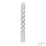 8.00 ctw Inside-Out Round Cut Diamond Hoop Earrings in 14K White Gold