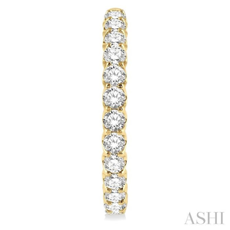 7.00 ctw Inside-Out Round Cut Diamond Hoop Earrings in 14K Yellow Gold