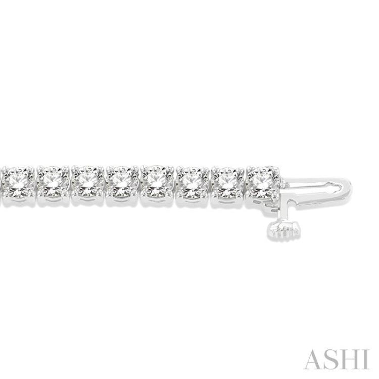 8 ctw Round Cut Diamond Tennis Bracelet in 14K White Gold