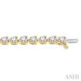 8 ctw 3 Prong Round Cut Diamond Tennis Bracelet YG 14K-G*