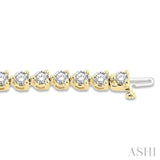 10 ctw 3 Prong Round Cut Diamond Tennis Bracelet YG 14K-G*