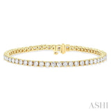 5 ctw Round Cut Diamond Tennis Bracelet in 14K Yellow Gold