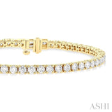 5 ctw Round Cut Diamond Tennis Bracelet in 14K Yellow Gold