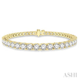 8 ctw Round Cut Diamond Tennis Bracelet in 14K Yellow Gold