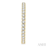 10 ctw Inside-Out Round Cut Diamond 1 1/2 Inch Hoop Earrings in 14K Yellow Gold