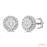 1/3 ctw Lovebright Round Cut Diamond Stud Earrings in 14K White Gold