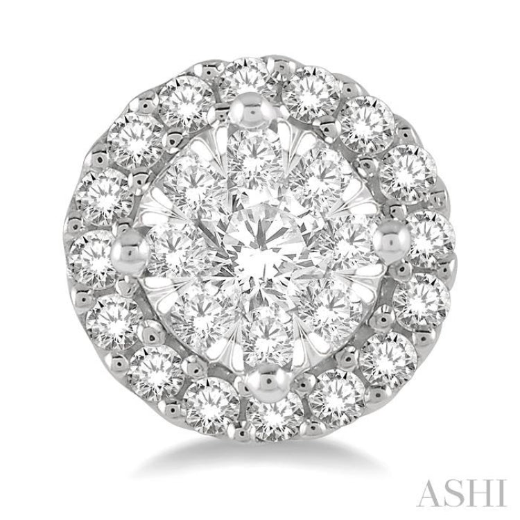 1/3 ctw Lovebright Round Cut Diamond Stud Earrings in 14K White Gold