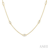 1 ctw Emerald Cut Diamond Fashion Necklace in 14K Yellow Gold