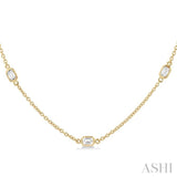 1 ctw Emerald Cut Diamond Fashion Necklace in 14K Yellow Gold