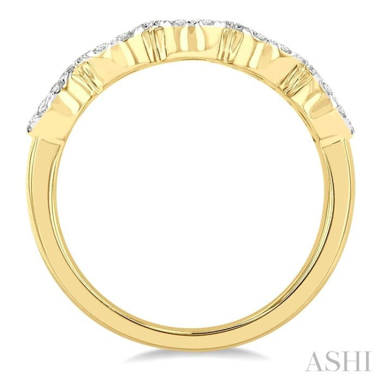 3/4 ctw 5-Stone Lovebright Round Cut Diamond Ring in 14K Yellow & White Gold